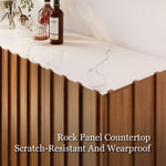 Load image into Gallery viewer, 54.6'' Modern Fluted Wood Sideboard Cabinet with Warm Natural Finish