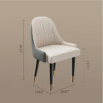 Load image into Gallery viewer, 2PCS Dining Chair Modern PU Leather Upholstery Ergonomic Backrest with Gold-Tipped Legs