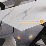 Load image into Gallery viewer, 54.6"- 78" Elegant White Extendable Dining Table Versatile Foldable Design