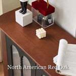 Load image into Gallery viewer, 62.9'' Sideboard Buffet Cabinet Retro Modern Design Textured Glass Doors Ample Storage Space