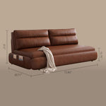 Load image into Gallery viewer, Contemporary Convertible Sofa Bed in Faux Leather Modern Sleeper Sofa for Living Room