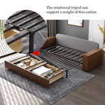 Load image into Gallery viewer, Solid Wood Convertible Sofa Bed with Storage & Dining Table Function Foldable Multi-Functional Sofa for Modern Living