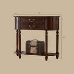 Load image into Gallery viewer, Solid Wood Classic Entryway Console Table with Drawers and Lower Shelf