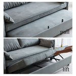 Load image into Gallery viewer, 70.8'' Pull-Out Sofa Bed with Casters Modern Convertible Couch for Small Spaces