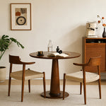 Load image into Gallery viewer, Modern Solid Wood Dining Chair with Handwoven Paper Rope Seat and Sculptural Armrests 1 Piece