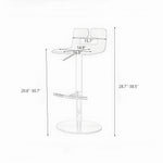 Load image into Gallery viewer, Modern Adjustable Swivel Bar Stool with Cutout Backrest 1 Piece