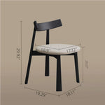 Load image into Gallery viewer, Modern Minimalist Dining Chair Solid Wood Frame with Curved Backrest & Soft Faux Leather Seat
