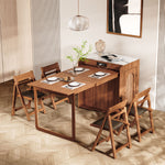 Load image into Gallery viewer, 73'' Murphy Fold-Out Dining Table with Sintered Stone Top Space-Saving