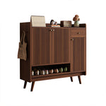 Load image into Gallery viewer, Shoe Cabinet Slatted Design Adjustable Shelves Modern Storage Organizer