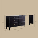 Load image into Gallery viewer, Solid Wood 6-Drawer Vanity Desk with Spacious Storage