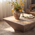 Load image into Gallery viewer, 35" Wabi-Sabi Vintage Distressed Square Coffee Table Artistic Rustic