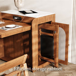 Load image into Gallery viewer, 73'' Murphy Fold-Out Dining Table with Sintered Stone Top Space-Saving