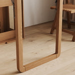 Load image into Gallery viewer, 69" Rattan Cabinet Murphy Dining Table Set with USB Charging