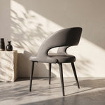Load image into Gallery viewer, Matte Black Carbon Steel Leg Two Tone Faux Leather Dining Side Chair 1 Piece
