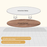 Load image into Gallery viewer, Round Dining Table Solid Wood Base and Slate Top Elegant Dining Room Furniture