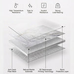 Load image into Gallery viewer, Contemporary Gloss Marble Grain Dining Table with Dual Material Legs