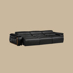 Load image into Gallery viewer, 123.2'' Modern Power Reclining Leather Sofa Remote Control Adjustable Deep Seat Lounge Couch