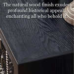 Load image into Gallery viewer, 61.4'' Black Textured Sideboard Cabinet with Decorative Carved Doors