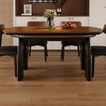 Load image into Gallery viewer, 50.7" Versatile Extendable Dining Table Round to Oval Conversion