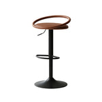 Load image into Gallery viewer, Modern Swivel Adjustable Bar Stool Set of 2 Brown Upholstered Seats Stainless Steel Base