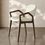 Load image into Gallery viewer, Set of 2 Modern Wooden Dining Chair with Upholstered Seat Mid Century Armchair Solid Wood Frame Minimalist Design