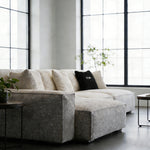 Load image into Gallery viewer, Modern Oversized Sectional Sofa with Deep Seat Chaise and Textured Upholstery