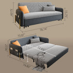 Load image into Gallery viewer, Modern Velvet Sofa Bed with Storage & Metal Frame
