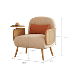 Load image into Gallery viewer, Soft Beige Lounge Chair Sofa Bed Minimalist Design Comfortable and Cozy