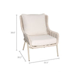 Load image into Gallery viewer, Modern Outdoor Lounge Chair with Woven Rope Frame and Weather Resistant Cushions