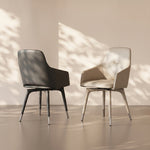 Load image into Gallery viewer, Stain Resistant Faux Leather Dual Color Modern Accent Dining Chair 1 Piece