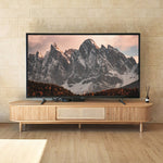 Load image into Gallery viewer, 70.2'' TV Stand Sliding Rolling Door Rattan TV Console Media Cabinet for Modern Living