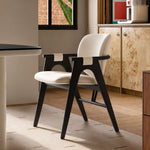 Load image into Gallery viewer, Modern Upholstered Dining Chair with Solid Wood Frame and Armrests 1 Piece
