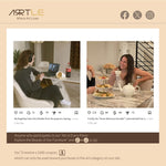 Load image into Gallery viewer, Elegant Marble Dining Table with Gold Accents