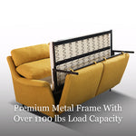 Load image into Gallery viewer, 66.9'' Modern Fabric Pull Out Sofa Bed with Mattress Convertible Sleeper Couch with Metal Frame Upholstered Loveseat