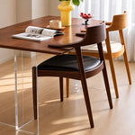 Load image into Gallery viewer, Modern Solid Wood Dining Chair with Handwoven Paper Rope Seat and Sculptural Armrests 1 Piece