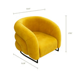 Load image into Gallery viewer, Accent Armchair Modern Faux Leather Upholstery Cloud-Inspired Cushion Design Sturdy Metal Base