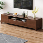 Load image into Gallery viewer, Modern Wooden TV Stand Low Profile Media Console with Drawers & Open Storage