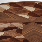 Load image into Gallery viewer, Modern Round Nesting Coffee Table Set Artistic Wood Grain Accent Tea Table