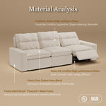 Load image into Gallery viewer, 115.35'' CloudLuxe Power Reclining 3-Seat Sofa Linen Fabric Cloud Comfort