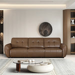 Load image into Gallery viewer, Modern Power Reclining Leather Sofa Individual Seat Control Remote Adjustable Straight Lounge Couch