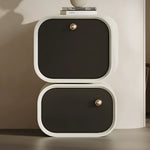 Load image into Gallery viewer, Elegant Two-Tier Nightstand with Rotating Drawer and Modern Minimalist Design