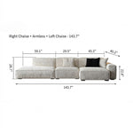 Load image into Gallery viewer, Modern Oversized Sectional Sofa with Deep Seat Chaise and Textured Upholstery