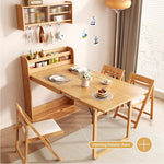 Load image into Gallery viewer, 62'' Foldable Multifunctional Dining Table Integrated Storage Solid Wood Texture Multi-Scene Fit