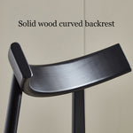 Load image into Gallery viewer, Modern Minimalist Dining Chair Solid Wood Frame with Curved Backrest & Soft Faux Leather Seat