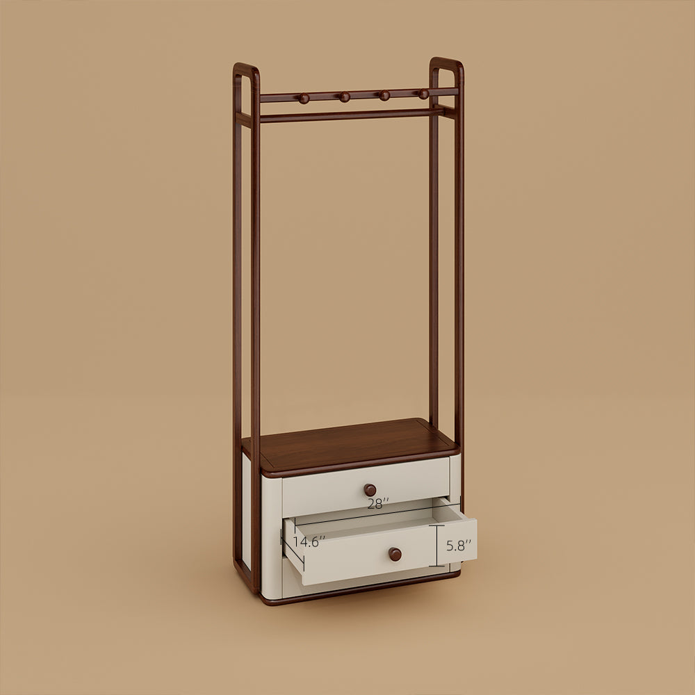 Coat Rack with Storage Drawers Modern Minimalist Design Versatile Hanging Storage Solution