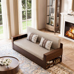 Load image into Gallery viewer, Lifestyle image of sofa bed integrated into a modern bedroom environment