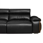 Load image into Gallery viewer, 123.2'' Modern Power Reclining Leather Sofa Remote Control Adjustable Deep Seat Lounge Couch