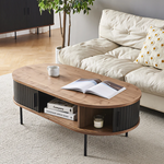 Load image into Gallery viewer, 70.2'' Mid Century Modern TV Stand Minimalist Design Adjustable Storage Compact Space Saving