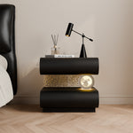 Load image into Gallery viewer, Modern Nightstand with Scratch-Resistant Leather & Smart Sensor Lighting