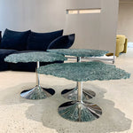Load image into Gallery viewer, Modern Artistic Polycarbonate Coffee Table Irregular Water Ripple Accent Side Table